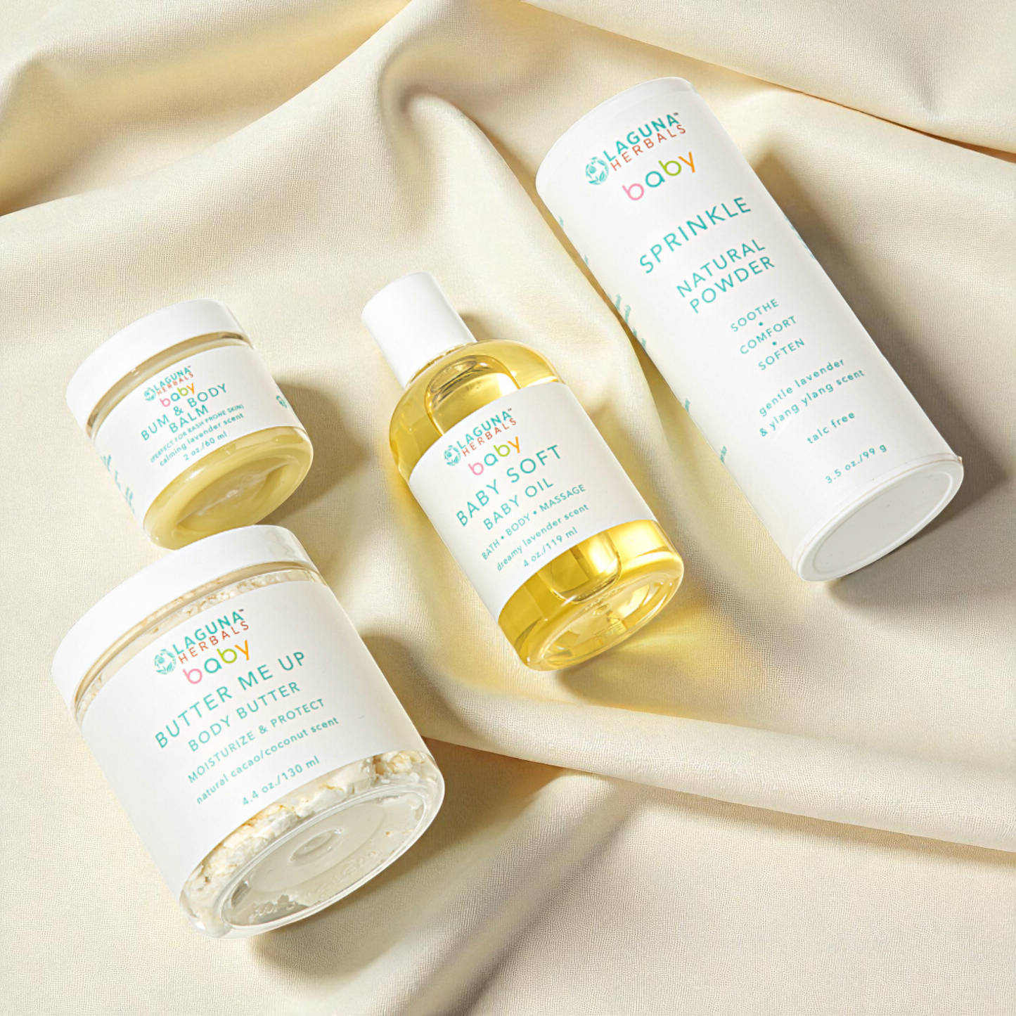 Organic Baby Gift – Baby Skincare Set with Hypoallergenic Oil & Soothing Balm by LullaBear