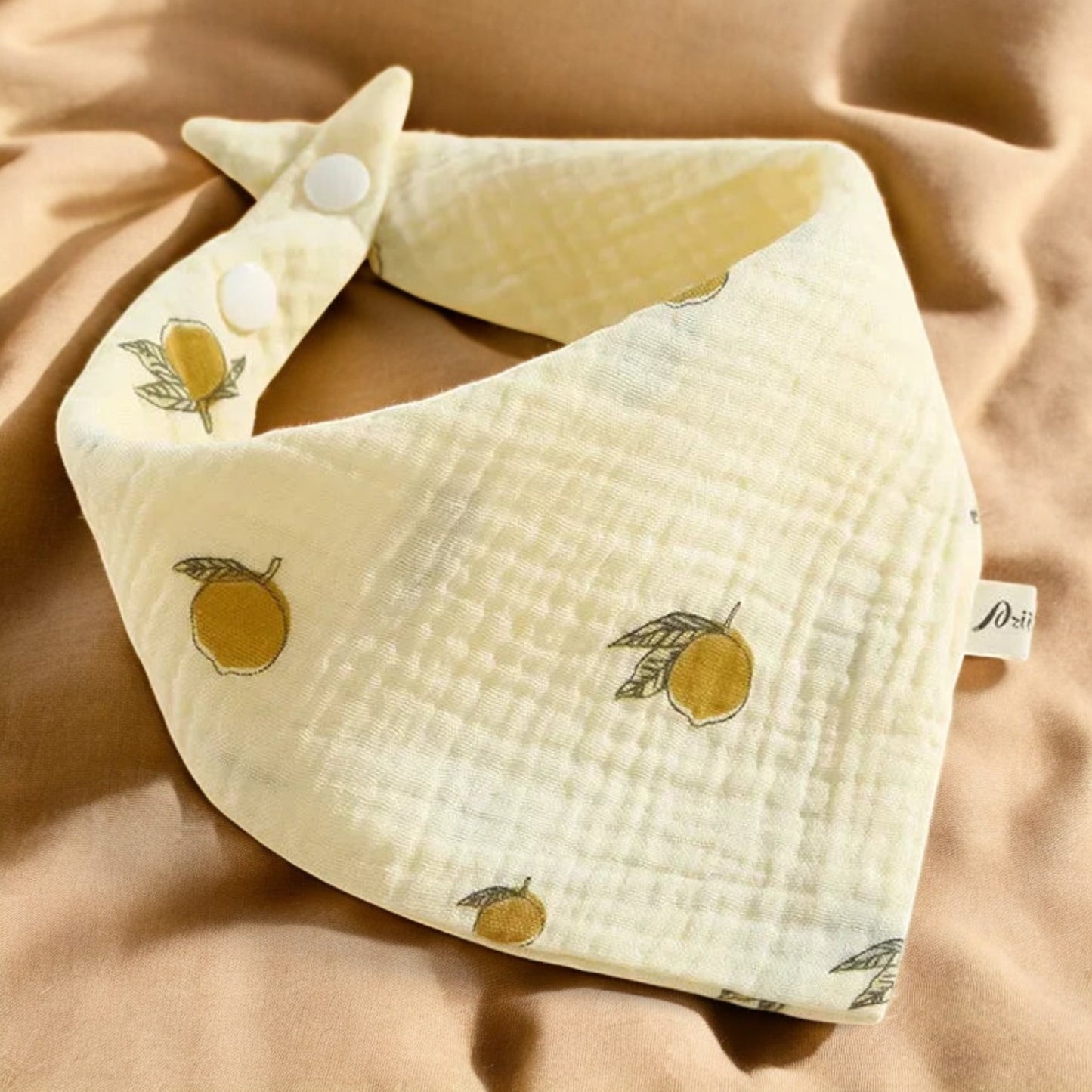 Bandana Bib Children - Soft Cotton Muslin Baby Drool Bib with Easy Snap Fastener