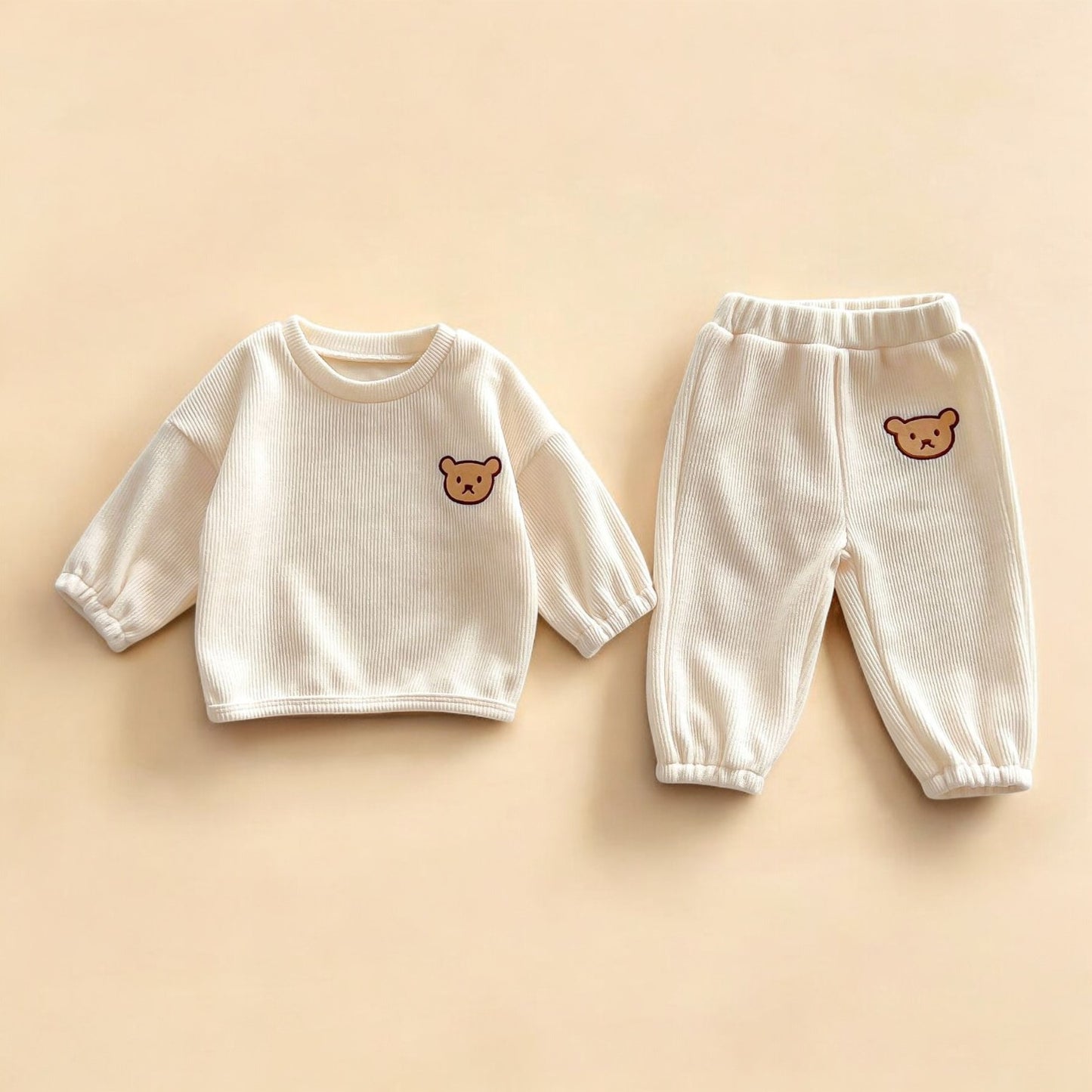 Baby Combo Pants – Soft Infant Clothing Set With Bear Head Design & Cozy Long Sleeve