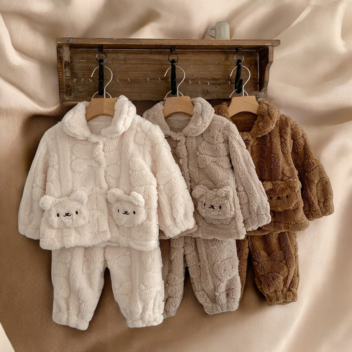 Baby Plush Cardigan Set – Cozy Winter Baby Clothes With Soft Cotton Pants