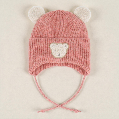 Baby Winter Knit Hat – Cozy Lined Baby Ear Flap Hat With Sherpa Ears
