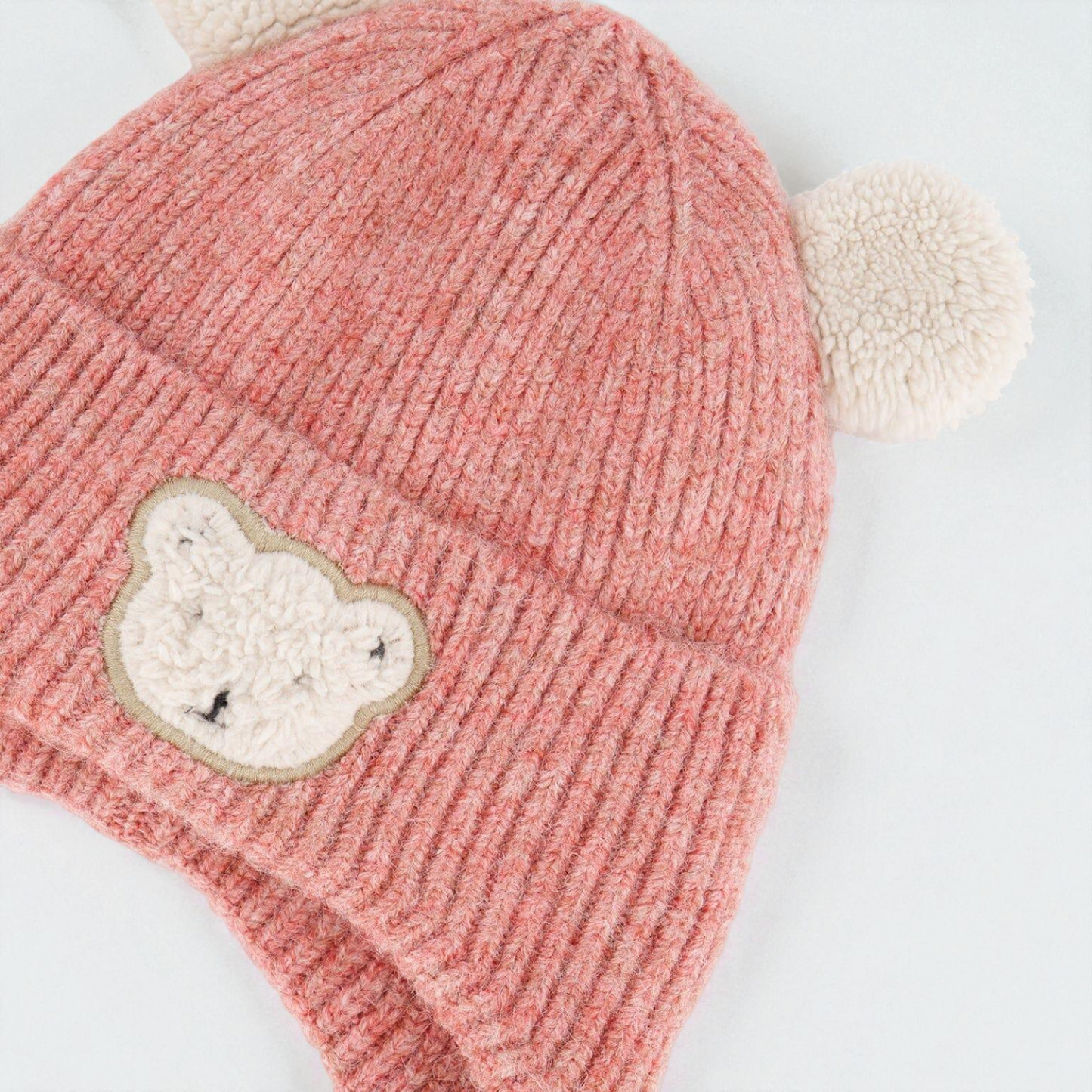 Baby Winter Knit Hat – Cozy Lined Baby Ear Flap Hat With Sherpa Ears