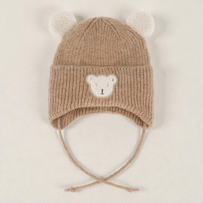 Baby Winter Knit Hat – Cozy Lined Baby Hat With Sherpa Ears & Ear Flaps
