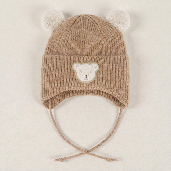 Baby Winter Knit Hat – Cozy Lined Baby Hat With Sherpa Ears & Ear Flaps
