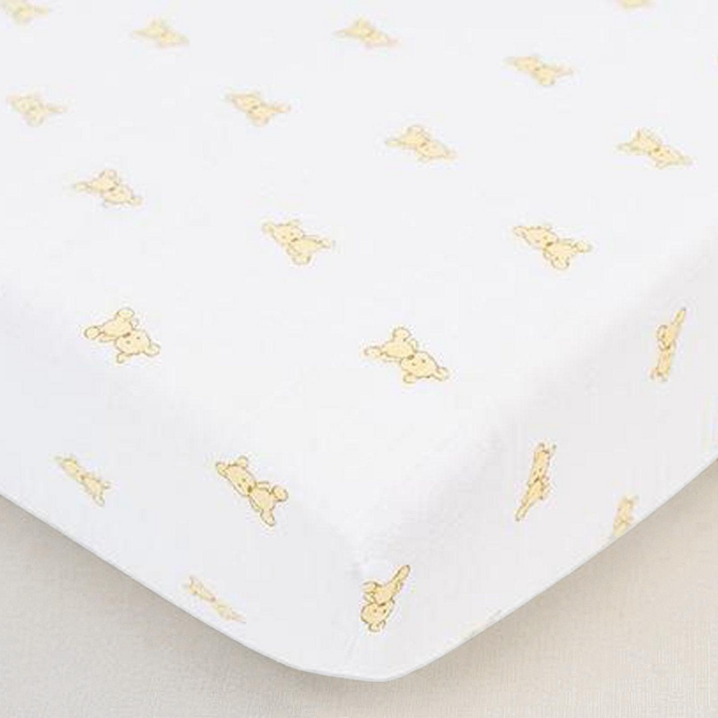 Cotton Muslin Crib Sheet – Soft Breathable Baby Bedding With Teddy Bear Design