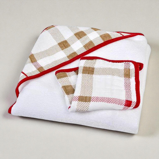 Hooded Cotton Towel - Toddler Hooded Towel & Soft Cotton Washcloth Set