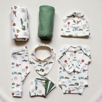 Bamboo Baby Gift Box – Newborn Essentials Kit | Soft Bamboo Fabric & Cozy Outfit