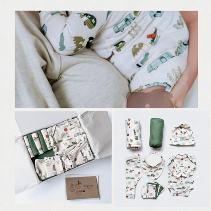 Bamboo Baby Gift Box – Newborn Essentials Kit | Soft Bamboo Fabric & Cozy Outfit
