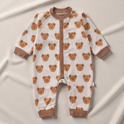 Baby Unisex Romper – Soft Teddy Bear Romper With Long Sleeves | Autumn & Spring Baby Clothes