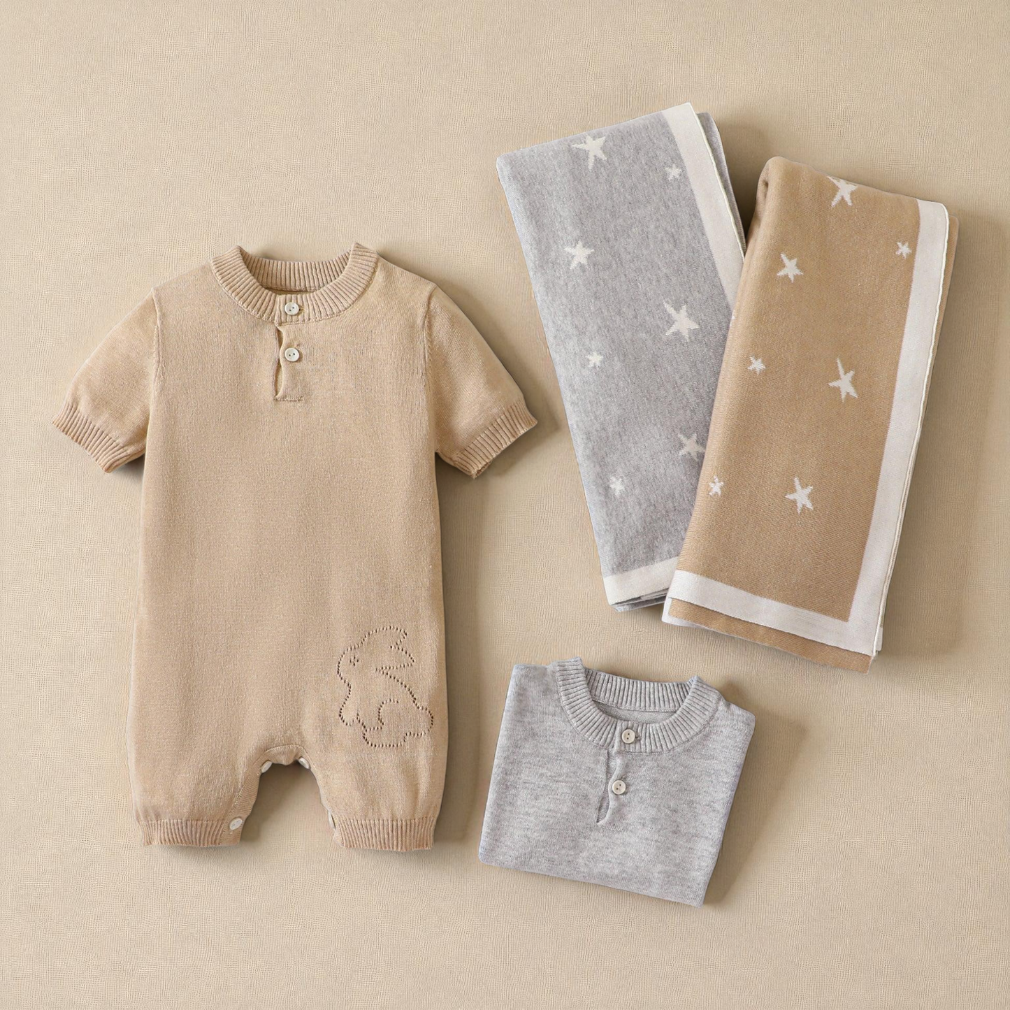 Newborn Baby Gift Set – Cozy Baby Blanket & Breathable Jumpsuit | Premium Nursery Essentials