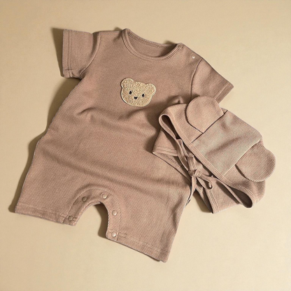 Baby Romper Summer - Unisex Teddy Bear Romper With Soft Breathable Fabric