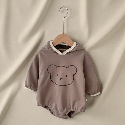 Baby Onesie With Hood – Cozy Unisex Baby Clothes | Soft Cotton Long Sleeve Onesies