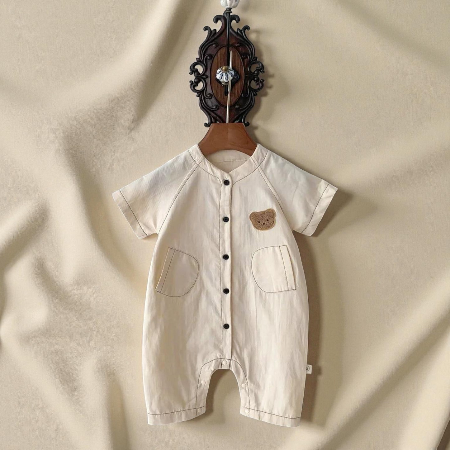 Baby Summer Romper – Soft Cotton Teddy Bear Romper | Lightweight Easy Dressing