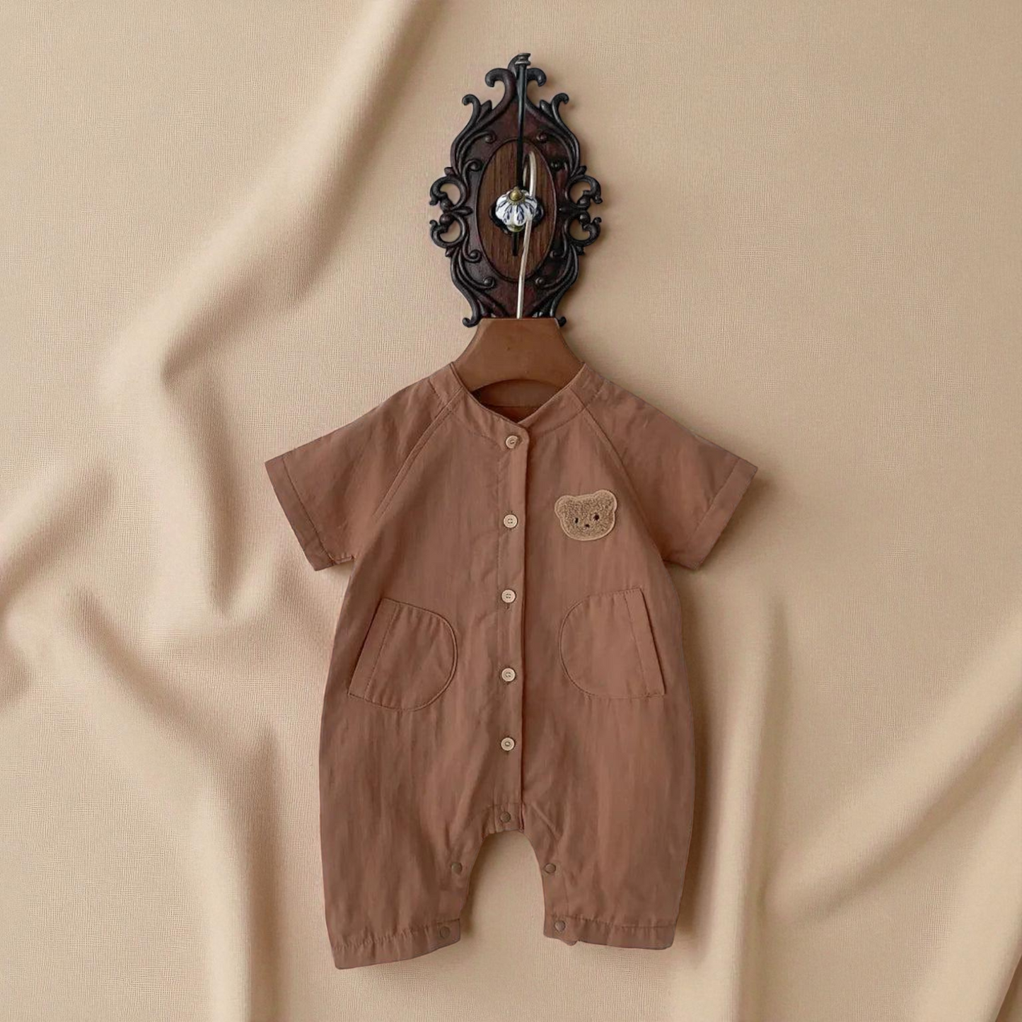 Baby Summer Romper – Soft Cotton Teddy Bear Romper | Lightweight Easy Dressing