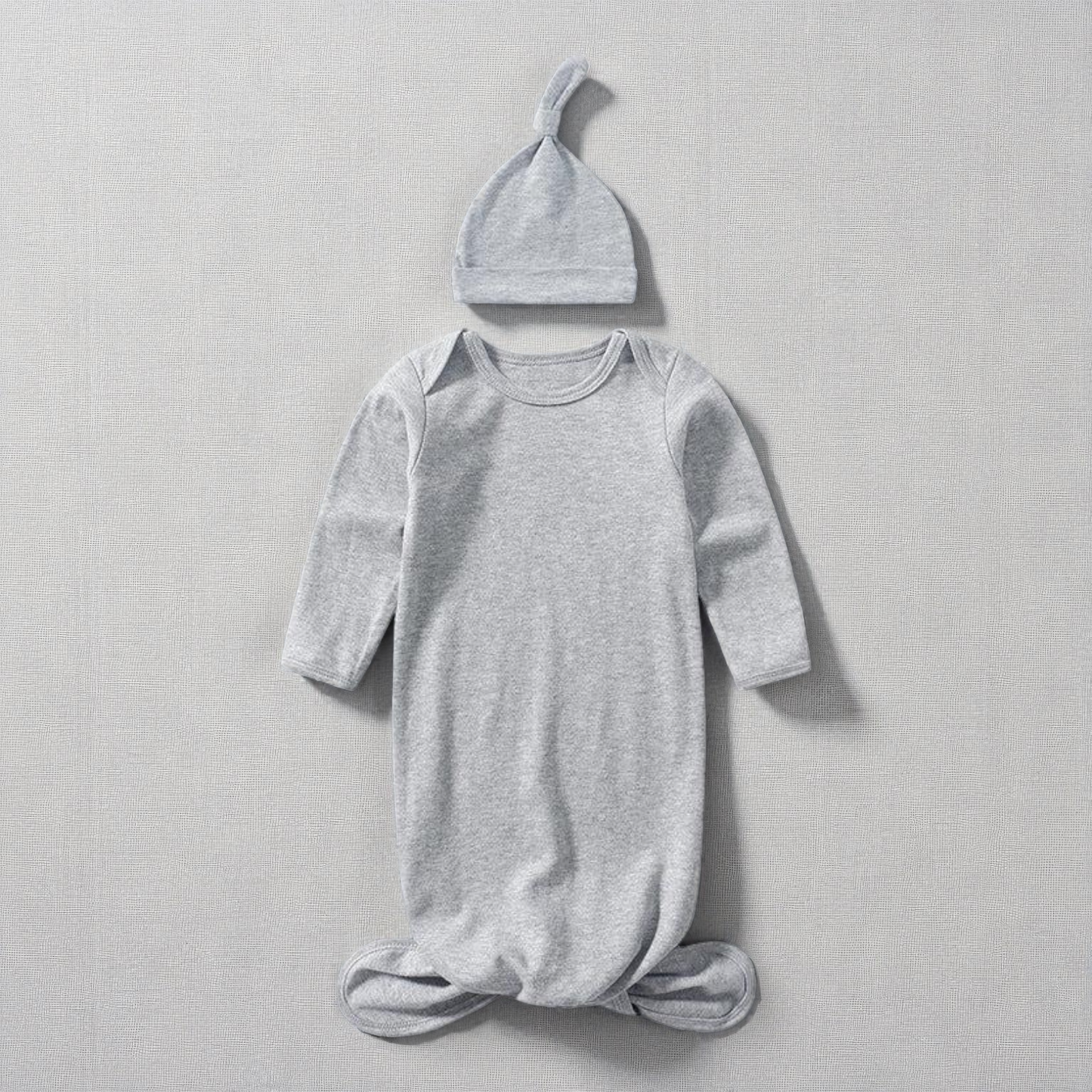 Baby Sleeping Bag - Lightweight Cotton Sleepwear Set With Matching Baby Hat