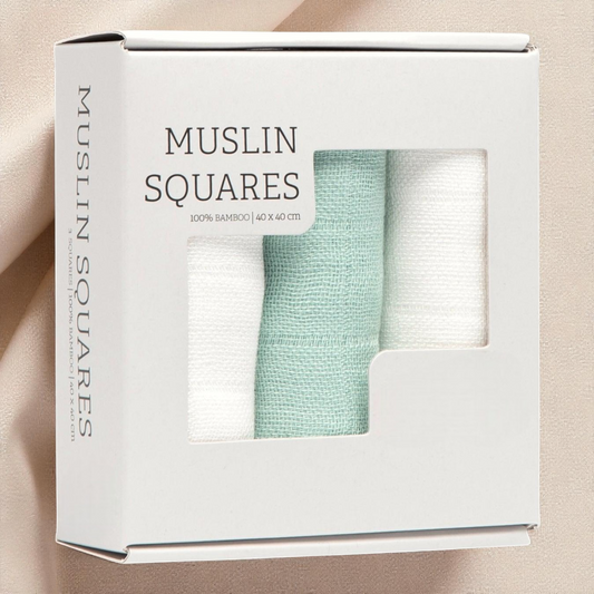 Bamboo Muslin Squares – Soft Absorbent Baby Burp Cloths | Hypoallergenic Baby Care Essentials