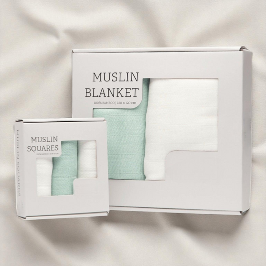 Bamboo Muslin Blanket Set – Soft Hypoallergenic Muslin Baby Wraps | Organic Fabric