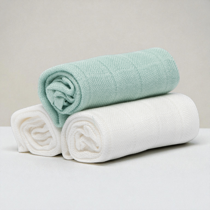 Bamboo Muslin Squares – Soft Absorbent Baby Burp Cloths | Hypoallergenic Baby Care Essentials