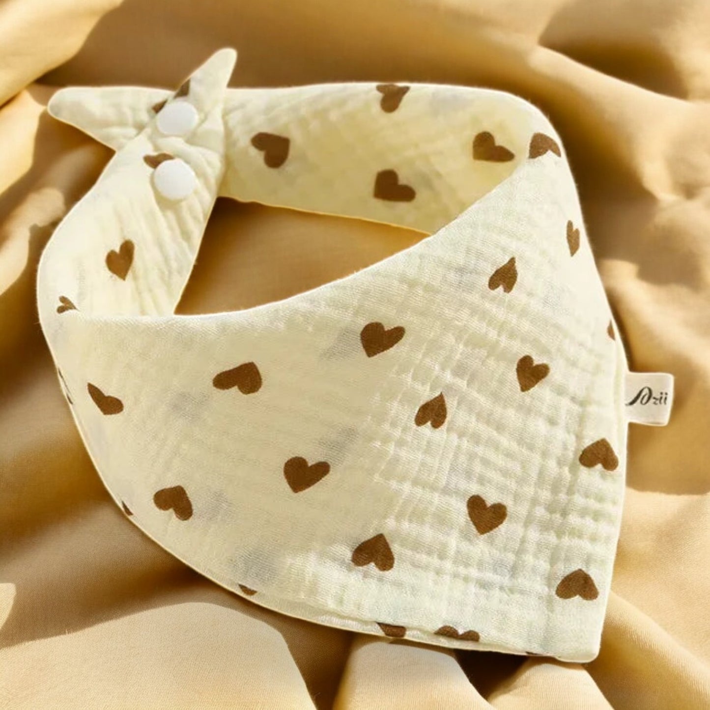 Bandana Bib Children - Soft Cotton Muslin Baby Drool Bib with Easy Snap Fastener