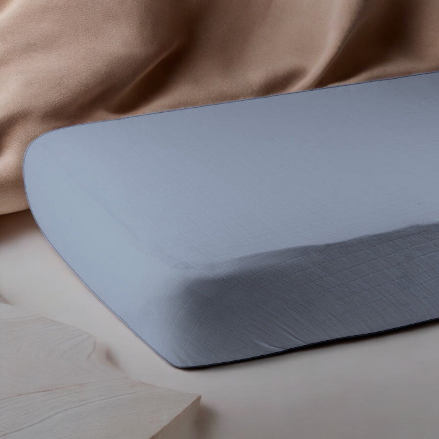 Blue Fog Newcastle Cotton Crib Sheet-2