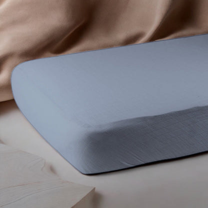 Blue Fog Newcastle Cotton Crib Sheet-2