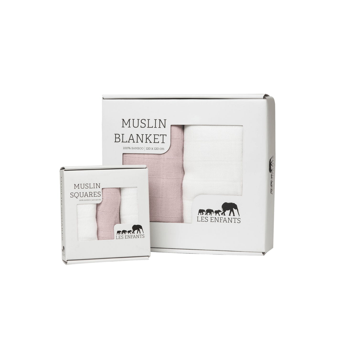 Bamboo Muslin Blanket – Soft Hypoallergenic Baby Swaddle Set | Lightweight Breathable Wrap