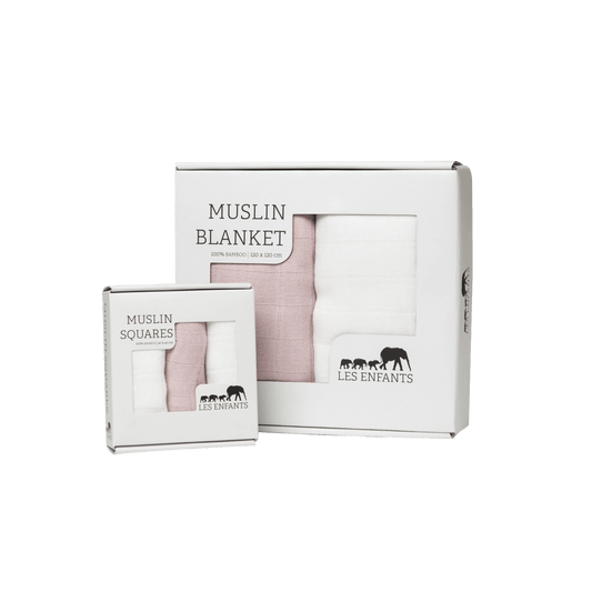 Bamboo Muslin Blanket – Soft Hypoallergenic Baby Swaddle Set | Lightweight Breathable Wrap