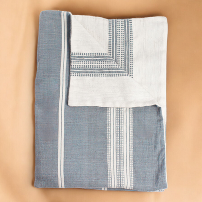 Reversible Baby Blanket – Organic Cotton Double Sided Soft Infant Throw