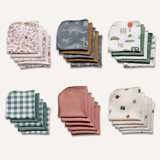 Bamboo Baby Washcloths – Soft Cotton Bamboo Blend | Gentle Baby Wipes Pack of 5