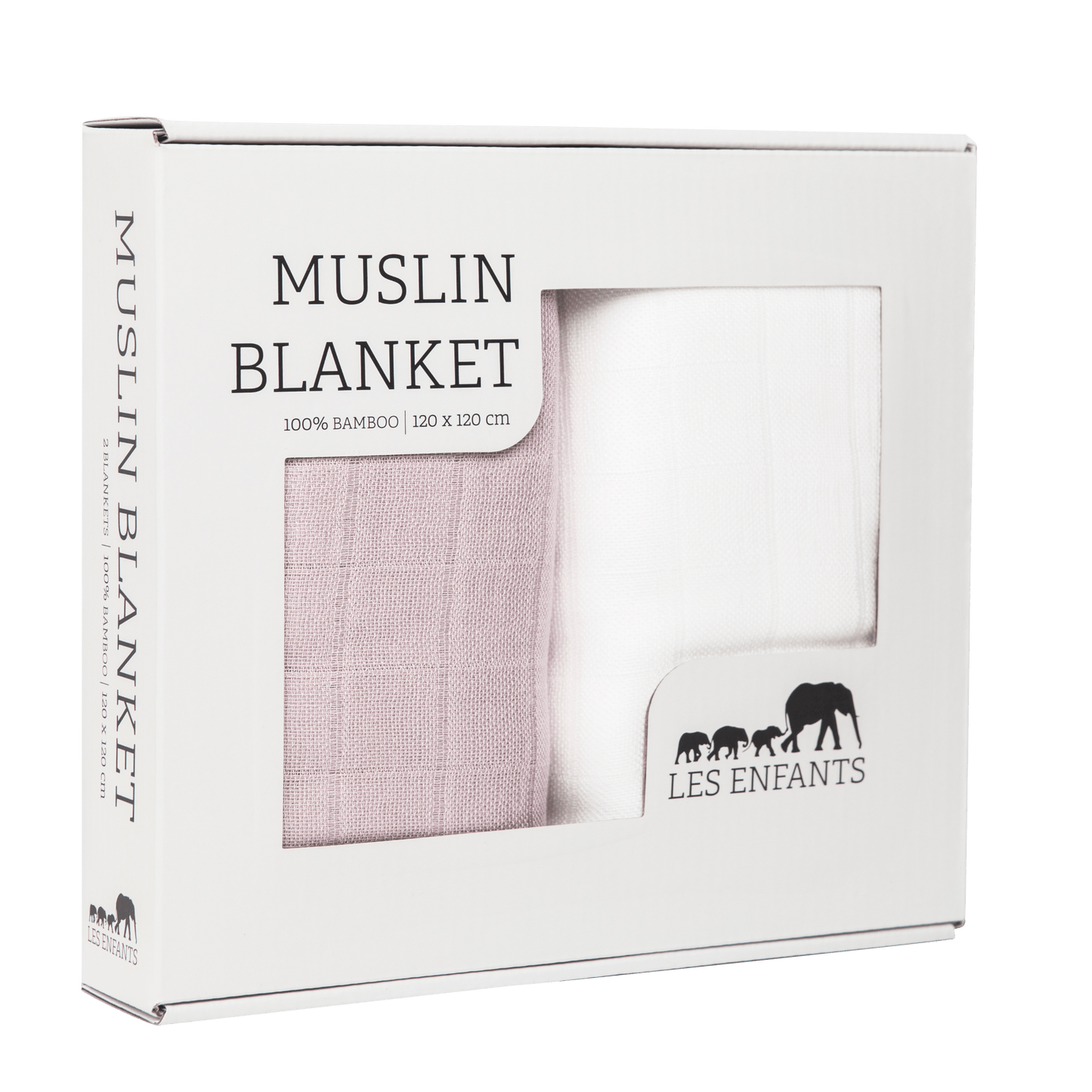 Bamboo Muslin Blanket – Soft Hypoallergenic Baby Swaddle Set | Lightweight Breathable Wrap