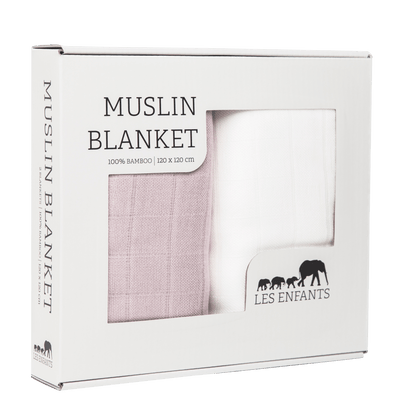 Bamboo Muslin Blanket – Soft Hypoallergenic Baby Swaddle Set | Lightweight Breathable Wrap