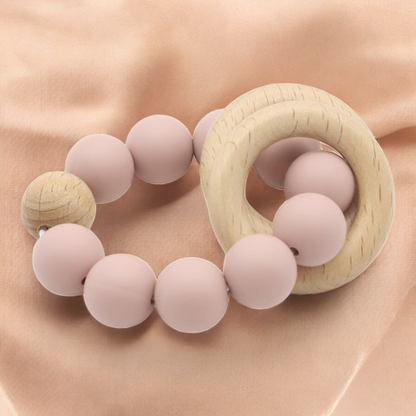 Baby Teether Chain – Multicolor Silica Gel Toy for Soothing Gum Relief