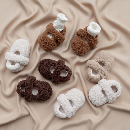 Baby Winter Shoes - Cozy Infant Warm Footwear With Plush Cotton Lining