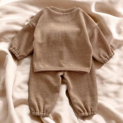 Baby Bear Combo Set – Unisex Infant Bear Head Design Long Sleeve Pants Outfit