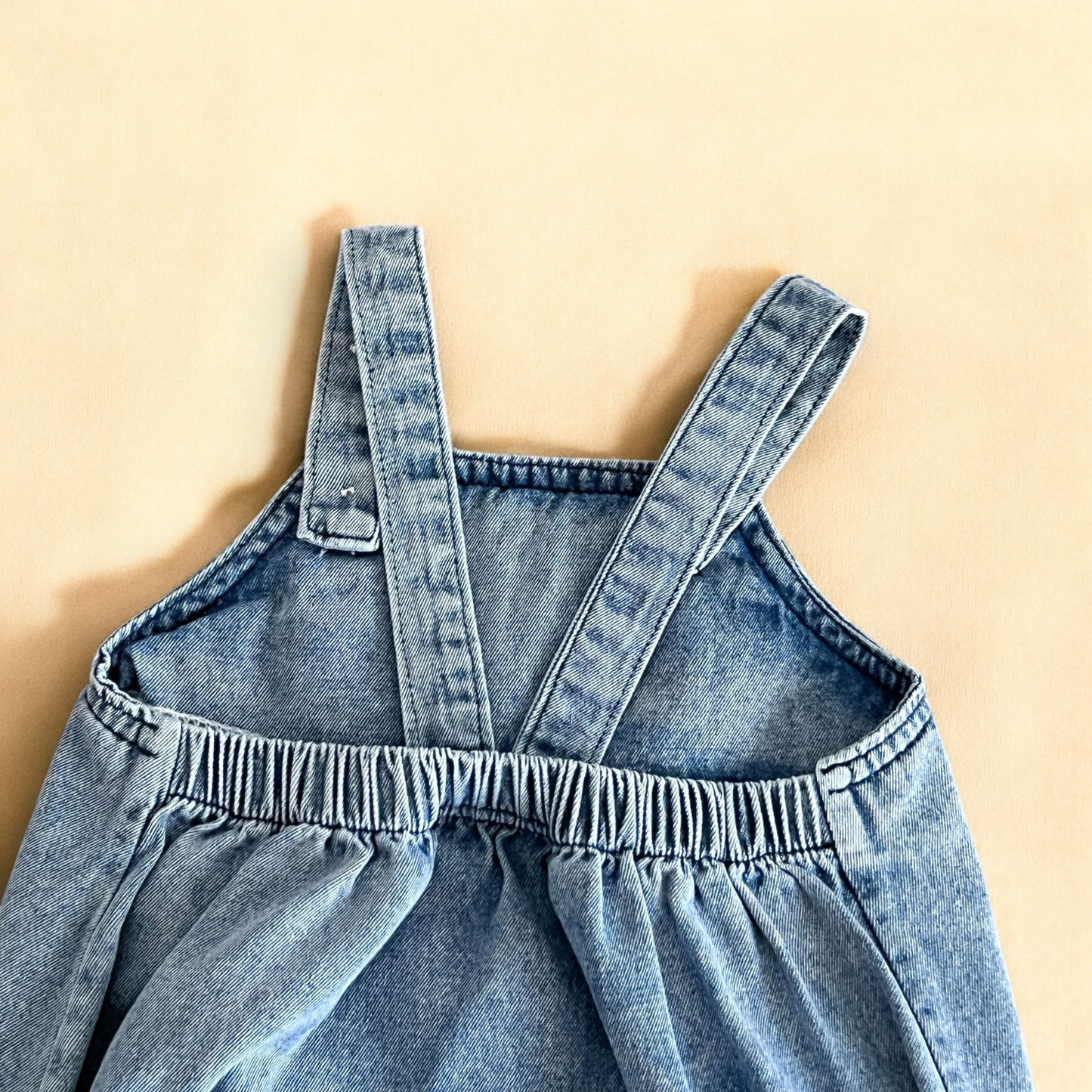 Baby Denim Onesies - Comfortable Cartoon Bear Outfit | Stylish Baby Strap Onesies