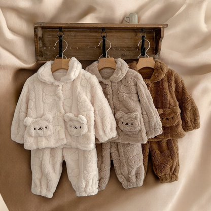 Baby Plush Cardigan Set – Cozy Winter Baby Clothes With Soft Cotton Pants