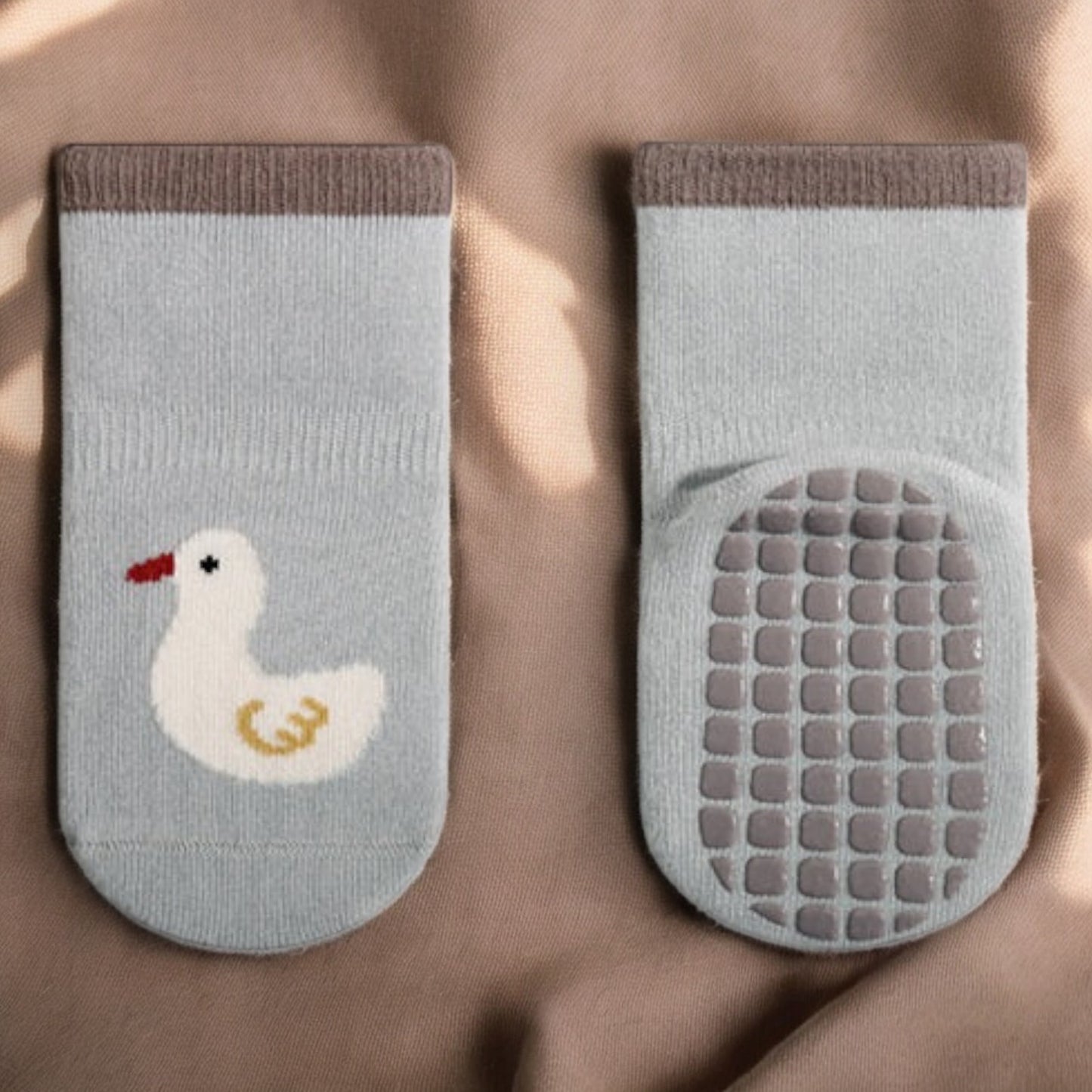 Baby Thermal Socks - Breathable Cartoon Patchwork Non Slip Socks for Toddlers