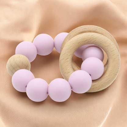 Baby Teether Chain – Multicolor Silica Gel Toy for Soothing Gum Relief