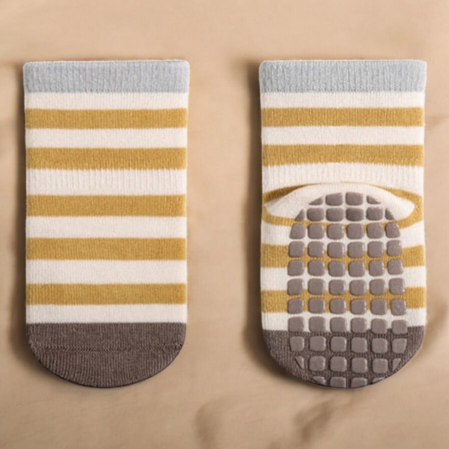 Baby Thermal Socks - Breathable Cartoon Patchwork Non Slip Socks for Toddlers