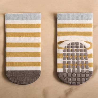 Baby Thermal Socks - Breathable Cartoon Patchwork Non Slip Socks for Toddlers