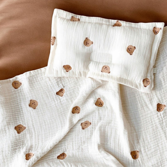 Children Molded Pillow – Soft Gauze Cotton Baby Sleep Support | Breathable Cushion