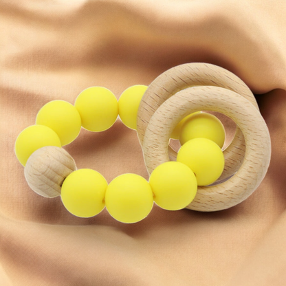 Baby Teether Chain – Multicolor Silica Gel Toy for Soothing Gum Relief